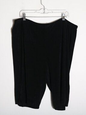 Chicos Travelers No Tummy Shorts Black Womens 4 XXL Pull On 12" Wrinkle Free